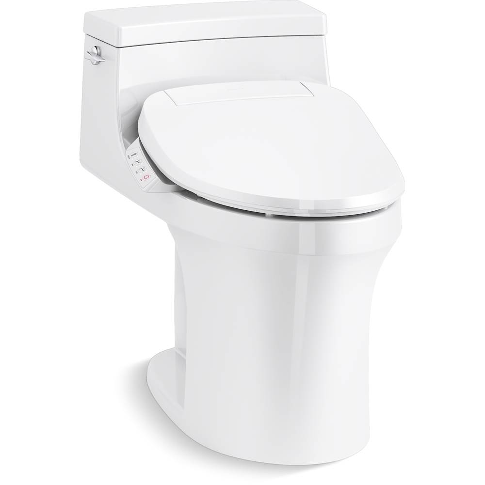 Kohler San Souci Comfort Height One-Piece Compact Elongated 1.28 gpf Toilet with Concealed Trapway And Hidden Cord Design